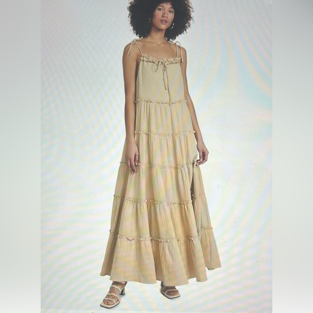 Charlie holiday by Anthropologie senorita maxi dress in nature. Size 4